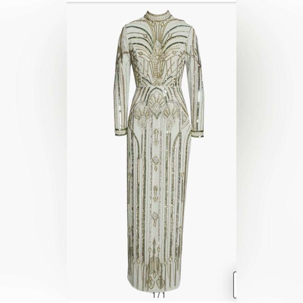ASOS Design maxi dress with art nouveau embellishment